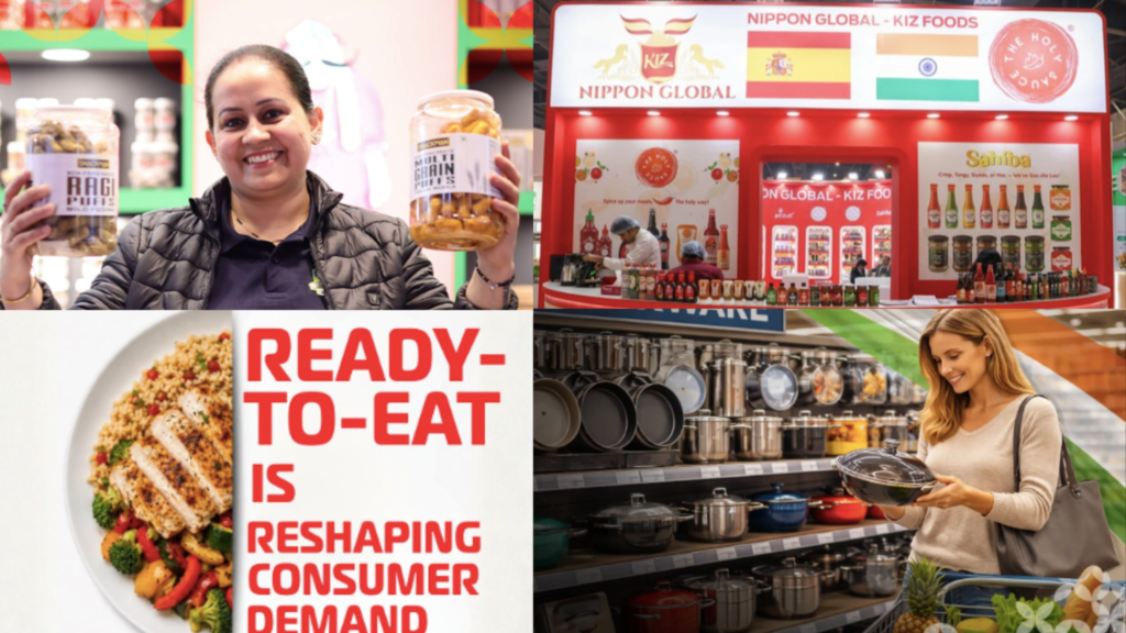 Food and beverage brands showcasing products at Indusfood Ahmedabad 2026 in Gandhinagar