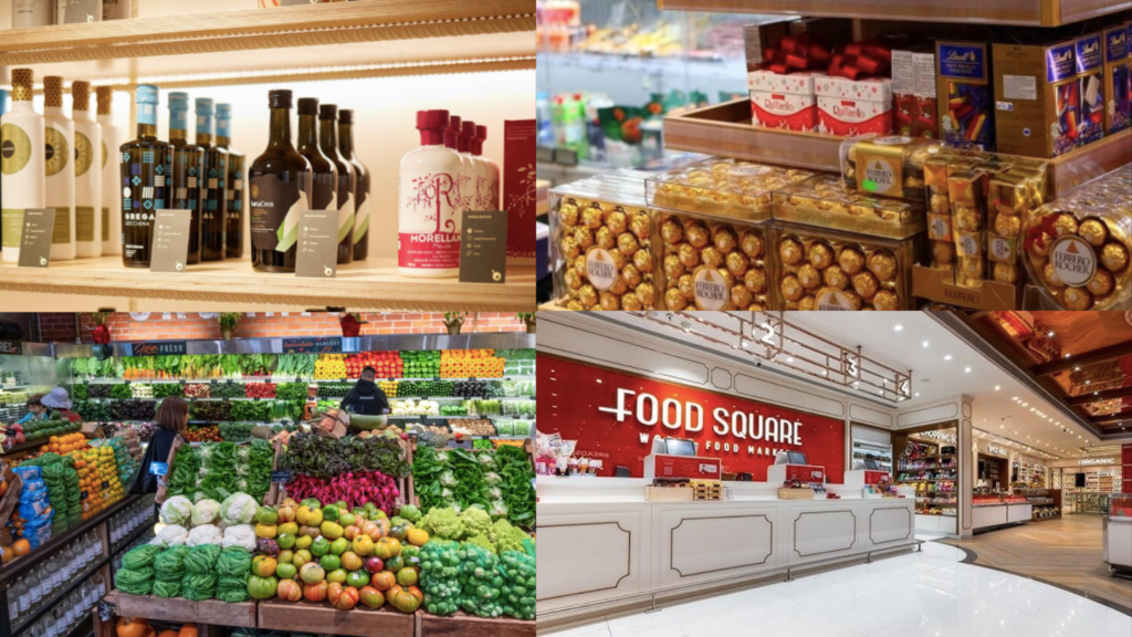 Food Square Ahmedabad gourmet supermarket with imported groceries, fresh produce, cheese, chocolates and an in-house café